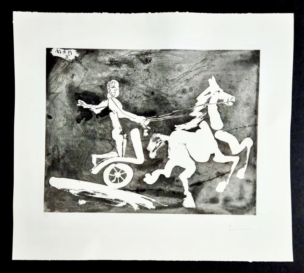 Etching Picasso - Television: Course de chars à l'antique I 