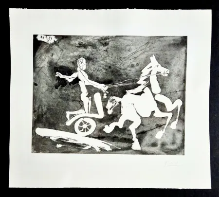 Etching Picasso - Television: Course de chars à l'antique I 