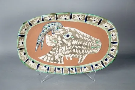 Ceramic Picasso -  	Tete de chevre de profil (Goat's Head in Profile), 1952