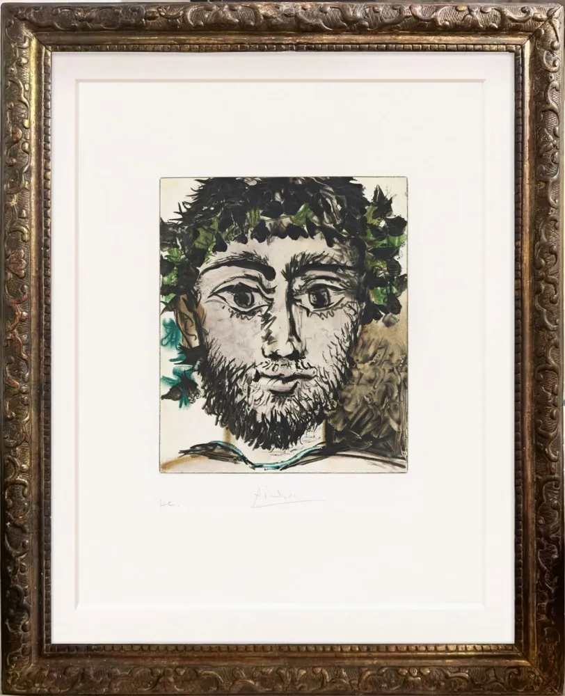 Aquatint Picasso - Tête de faune (after)