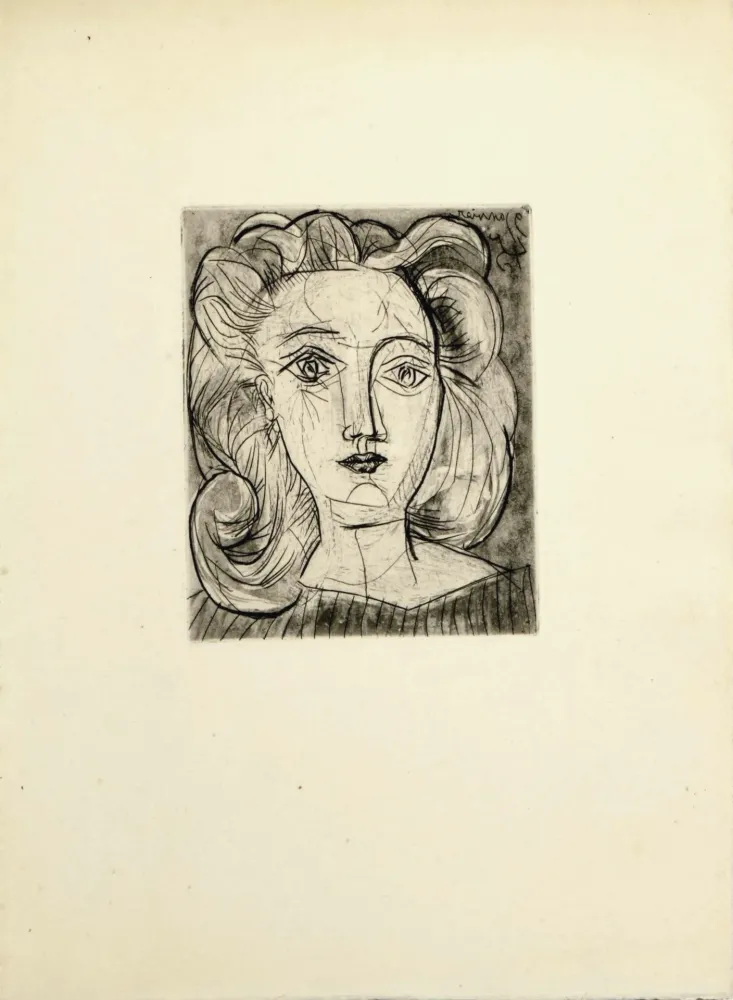 Engraving Picasso - Tête de Femme