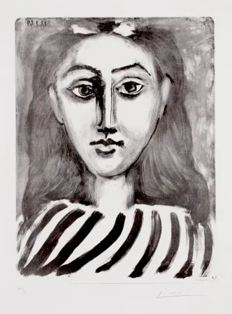 Lithograph Picasso - Tête de jeune fille – Portrait de Françoise