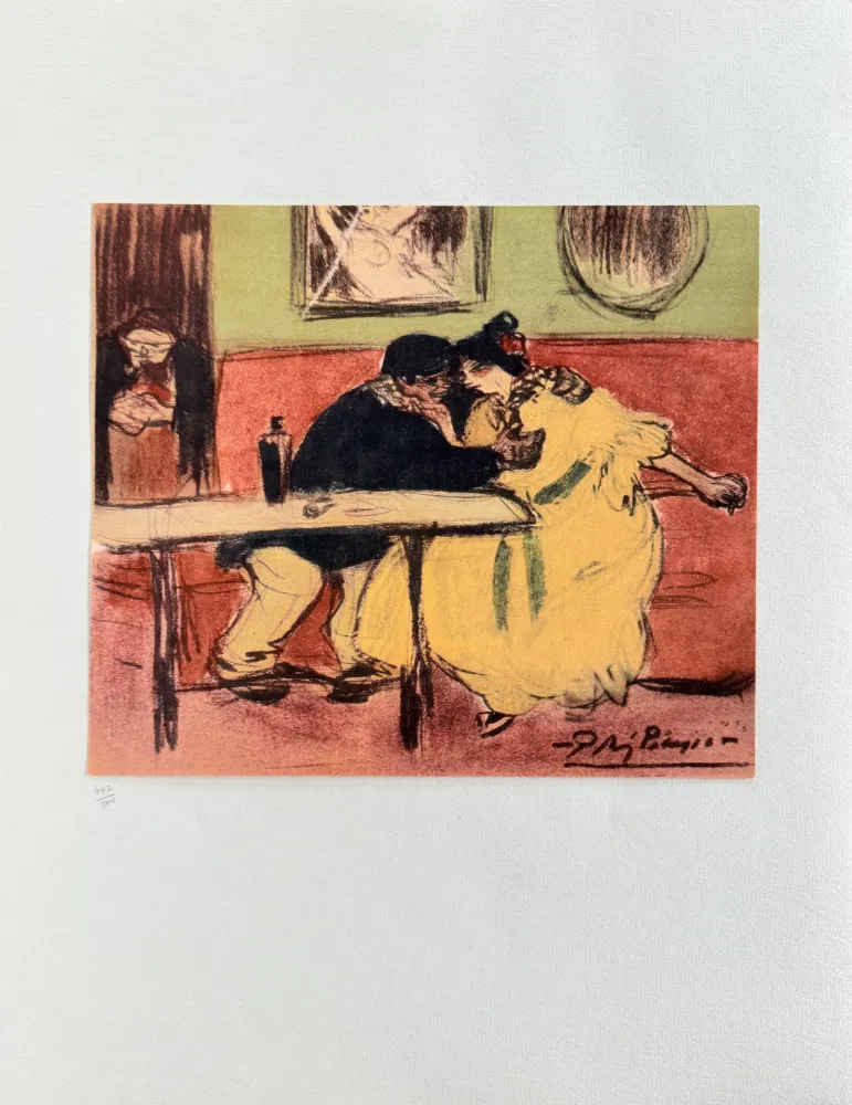 Lithograph Picasso - The Divan