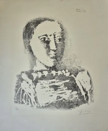 Lithograph Picasso - The Embroidered Sweater
