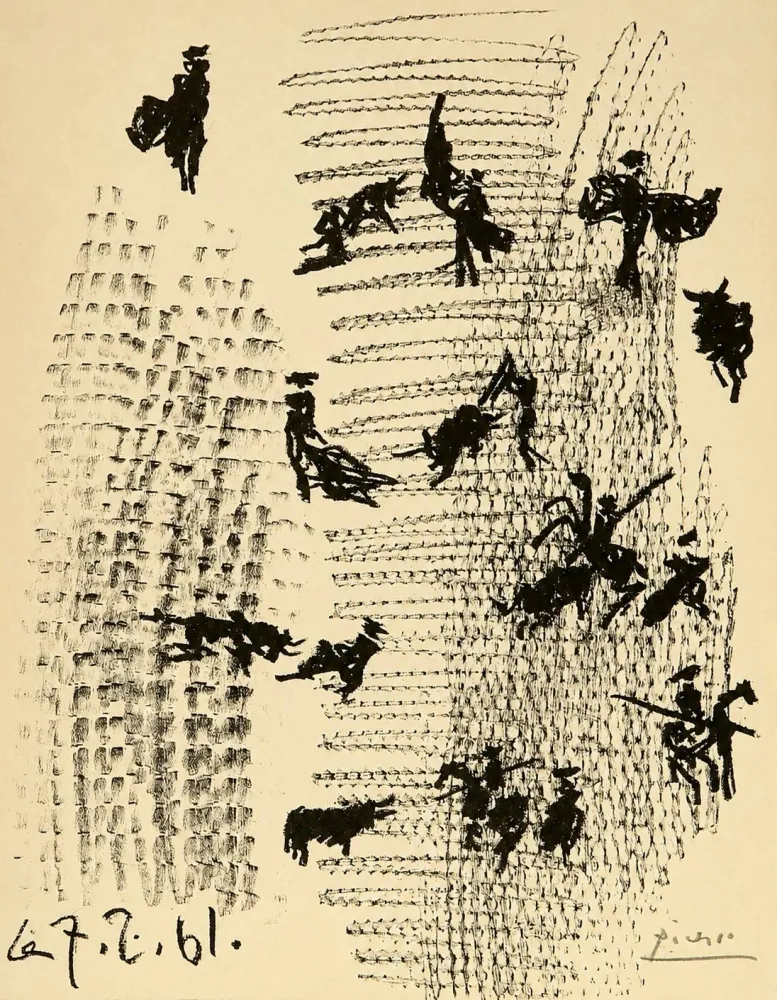 Lithograph Picasso - Toros y toreros