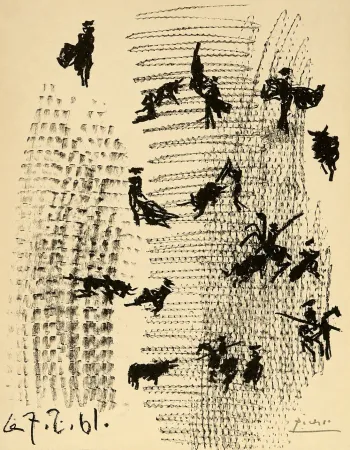 Lithograph Picasso - Toros y toreros