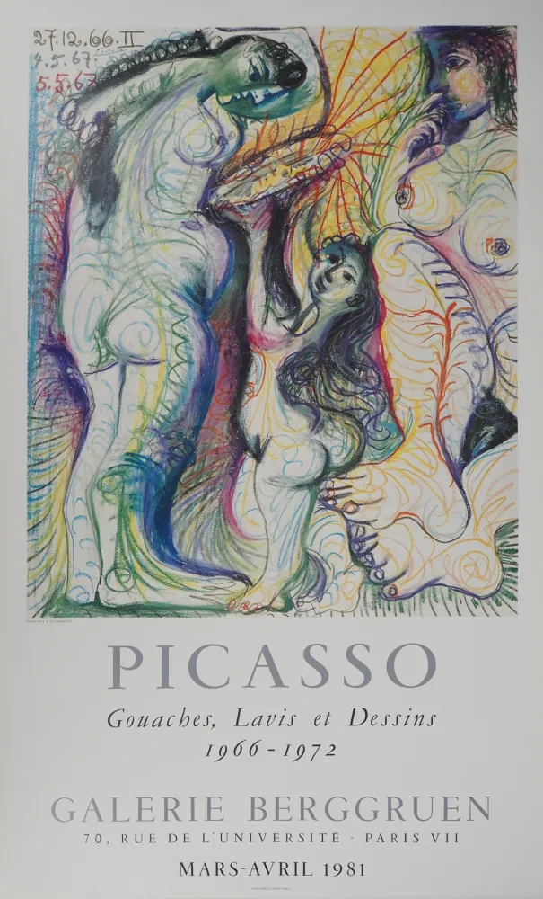 Poster Picasso - Trois nus à la toilette