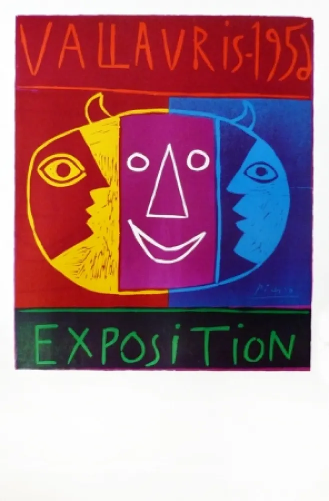 Linocut Picasso - Vallauris 1956