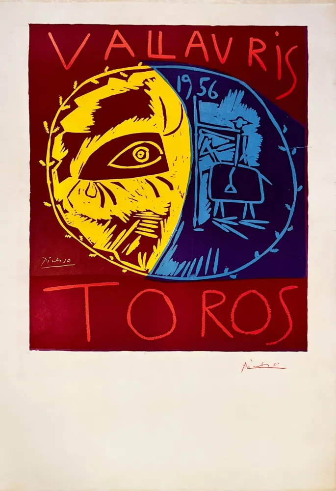 Linocut Picasso - Vallauris 56
