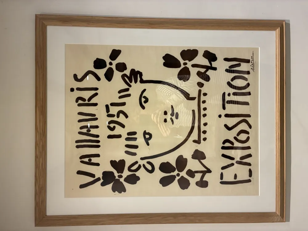 Linocut Picasso - Vallauris Exposition, 1951