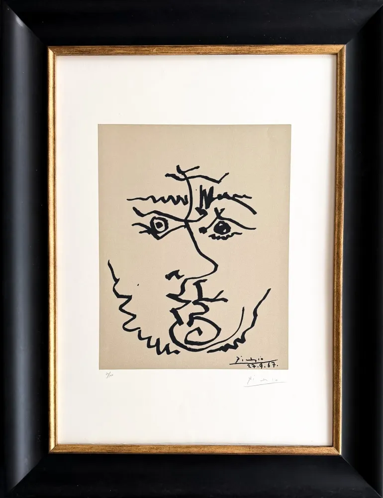 Lithograph Picasso - Visage