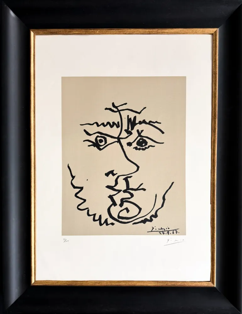 Lithograph Picasso - Visage