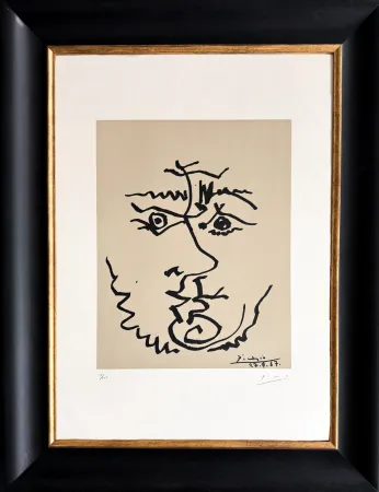 Lithograph Picasso - Visage