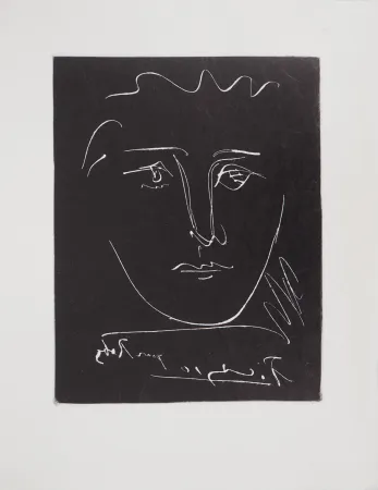 Etching Picasso - Visage pour Roby