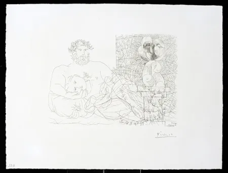 Etching Picasso - Vollard Suite – Sculptor and Model