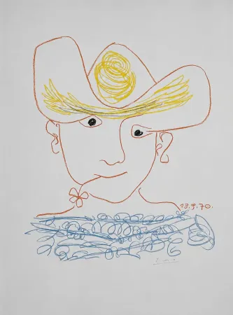 Lithograph Picasso - Young Spanish Peasant