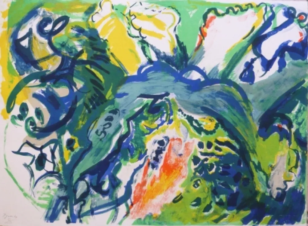 Lithograph Pignon - Composition