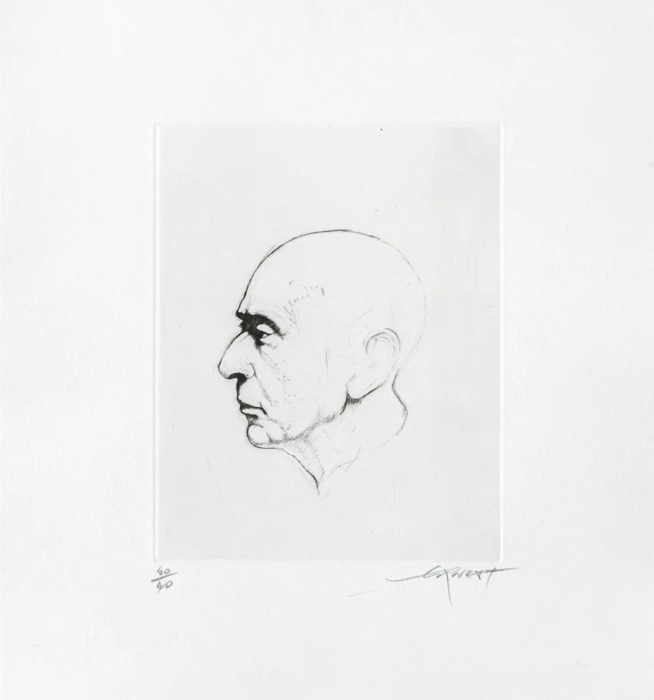 Etching Pignon-Ernest - Arnold Schönberg