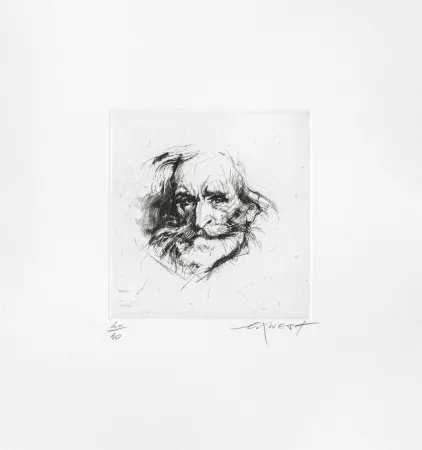 Etching Pignon-Ernest - Giuseppe Verdi