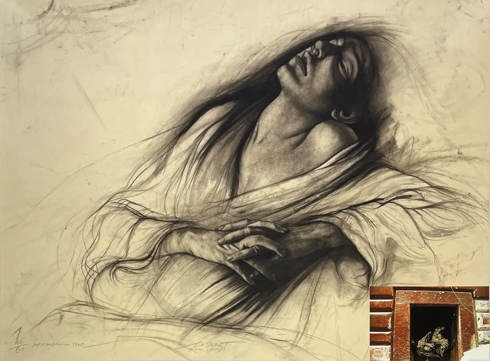 Lithograph Pignon-Ernest - Marie Madeleine de Naples