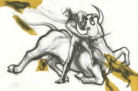 Lithograph Pignon-Ernest - Mithra