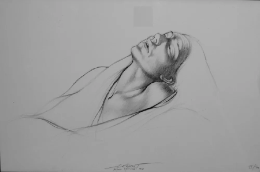 Lithograph Pignon-Ernest - Portrait