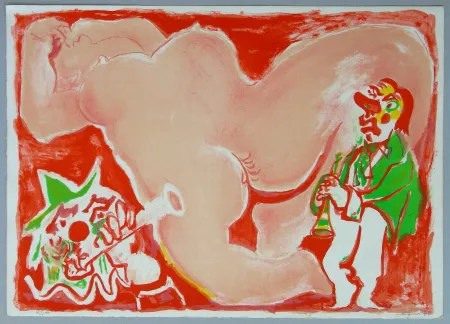 Lithograph Pignon - Hommage a Fellini