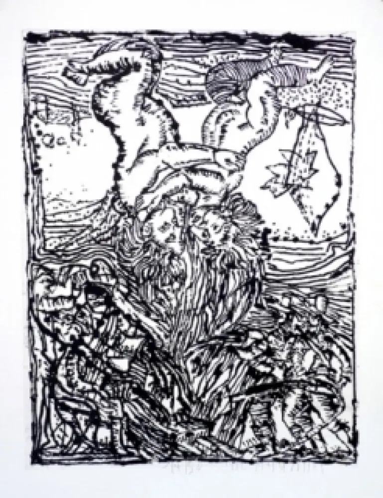 Aquatint Pincemin - Sans titre