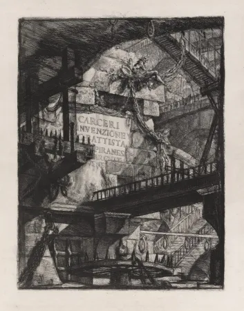 Engraving Piranesi - Carceri d' invenzioni frontispicio