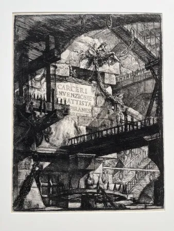 Engraving Piranesi - Carceri d'invenzione frontispicio
