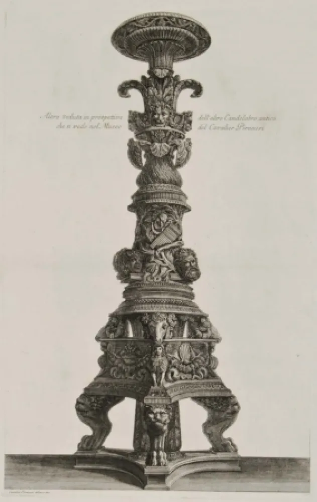 Etching Piranesi - Perspectiva de candelabro