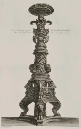 Etching Piranesi - Perspectiva de candelabro