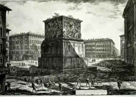 Etching Piranesi - Veduta del Piedestallo dell'Aposteosi, from 