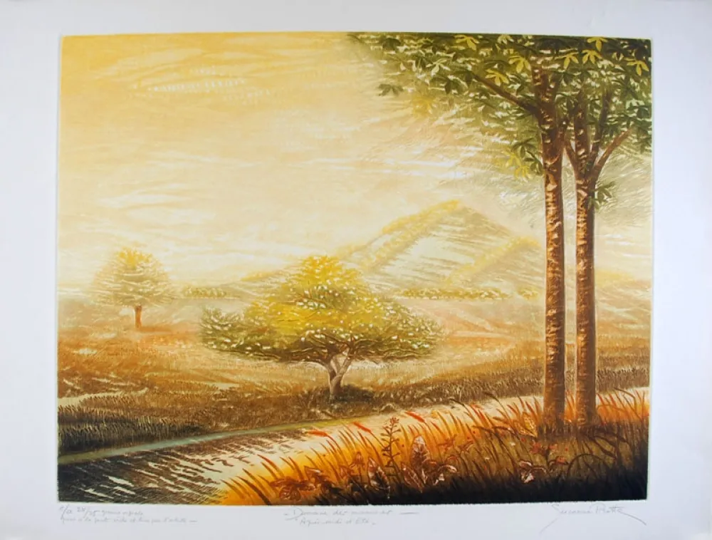 Drypoint Pirotte - Domaine des Murmures - Après midi d'été