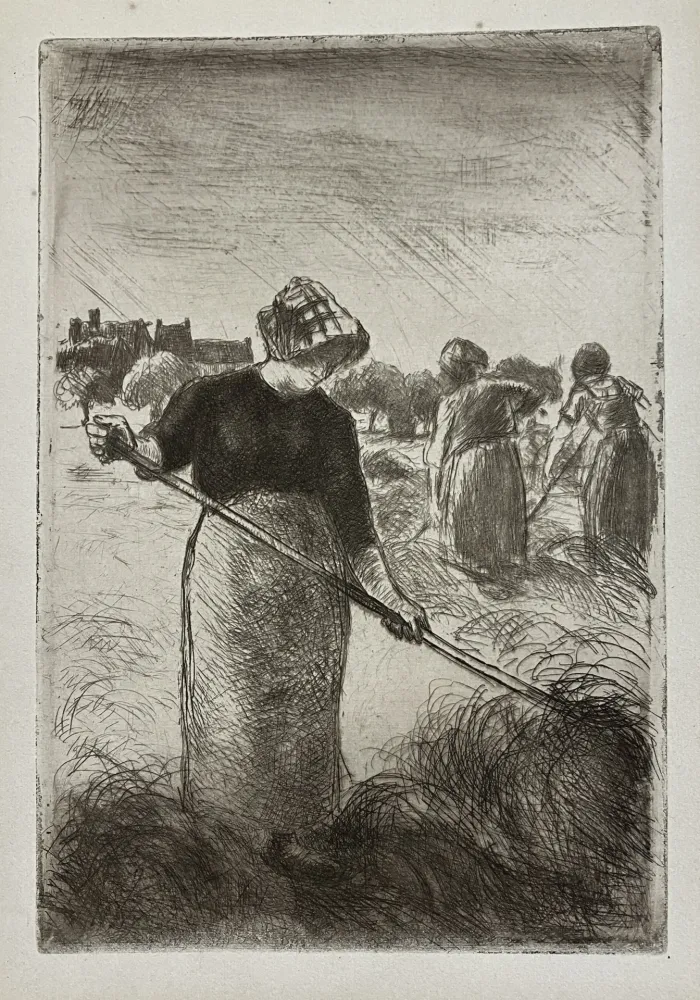 Engraving Pissarro - Les Faneuses, 1890