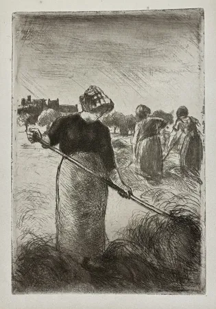 Engraving Pissarro - Les Faneuses, 1890