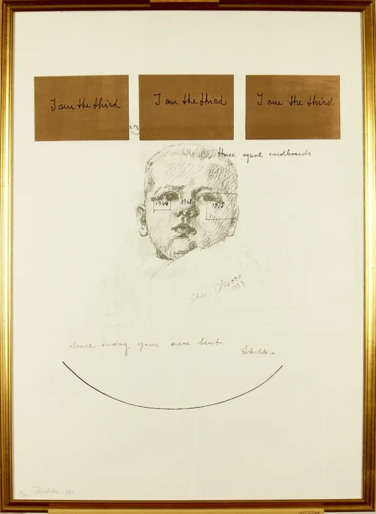 Screenprint Pistoletto - I AM THE THIRD