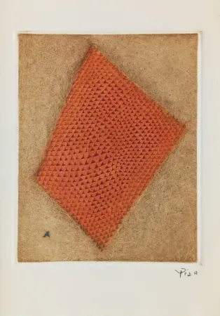 Etching Piza - Carte de Voeux - Galerie Michel (Paris) 