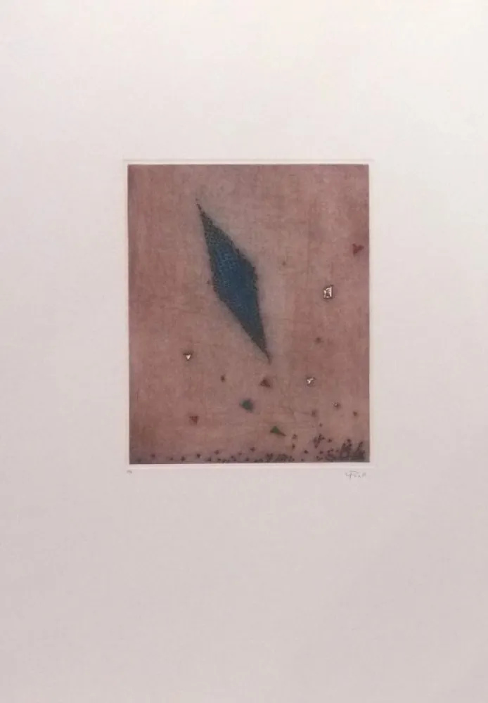 Etching Piza - Losange Bleu 