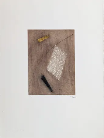 Etching Piza - Voeux 2005 