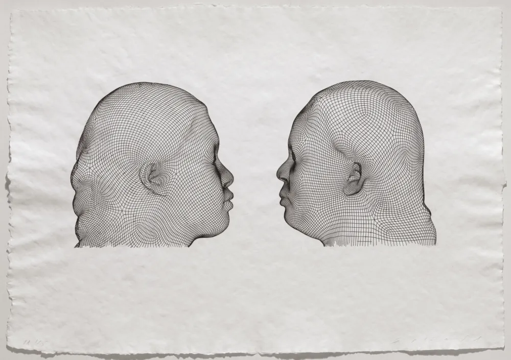 Etching Plensa - Nuria & Irma (noir)