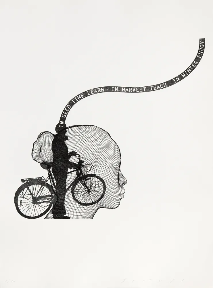 Etching Plensa - Suite du temps VII