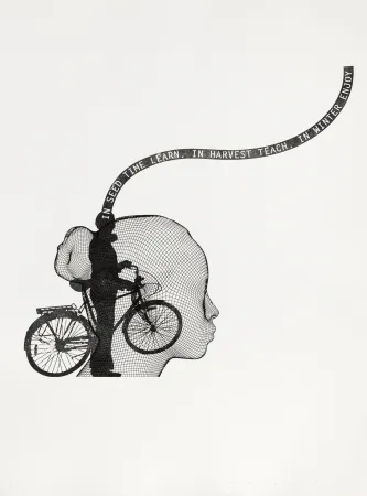 Etching Plensa - Suite du temps VII