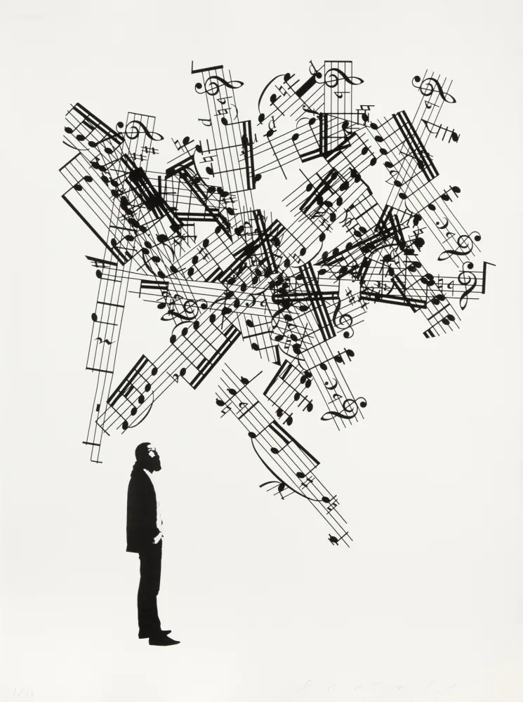 Woodcut Plensa - Suite du temps X