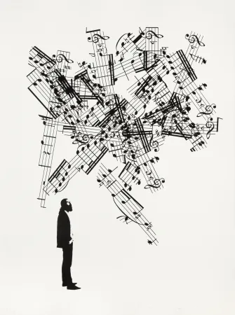 Woodcut Plensa - Suite du temps X