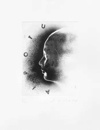 Etching Plensa - Suite UTOPIA 02