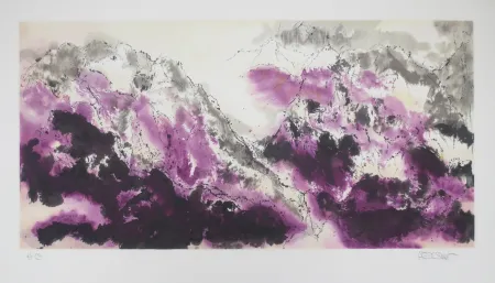 Lithograph Po Chung - Purple mist