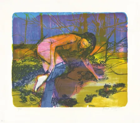 Lithograph Poincelet - Chaussette