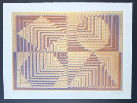 Screenprint Polesello - Rogelio Polesello (1939-2014) - Agata - Screen printing on BFK Rives paper - 1975