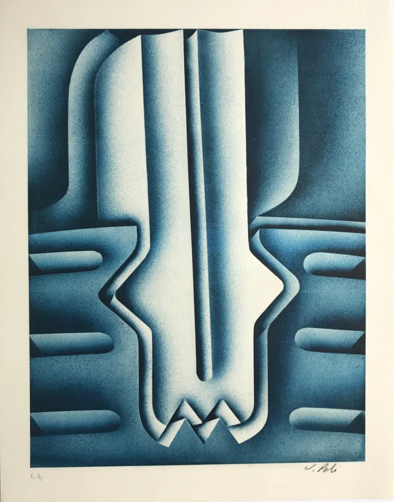 Lithograph Poli - Forage en mer